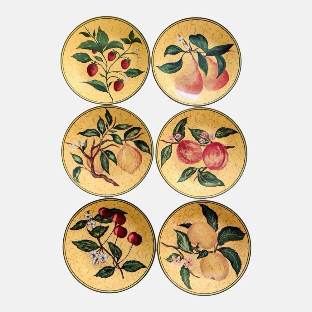 Dessert Plates Fruit Philippe Deshoulieres V&A Museum Limoges France Set of 6